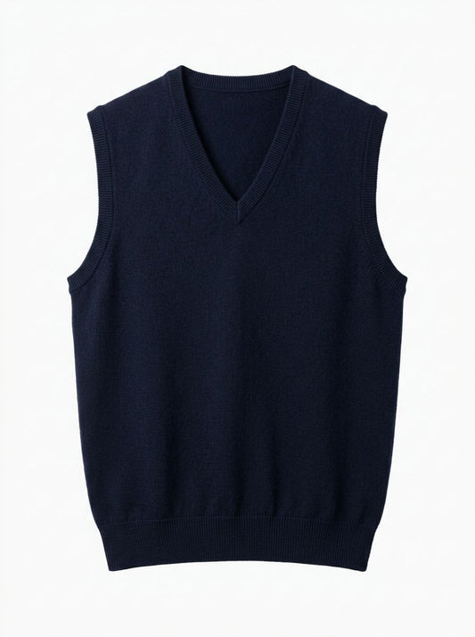 Fine-Knit Merino Wool Vest